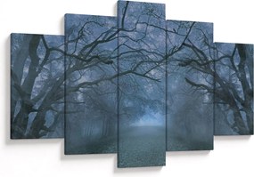 Egy erdő képe a ködben (150x105 cm)
