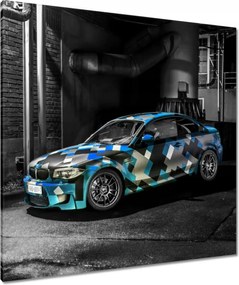 Vászonkép 90x90 Türkiz Bmw