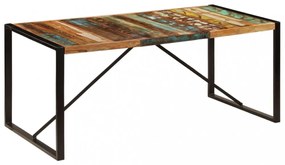 Tömör újrahasznosított fa étkezőasztal 180 x 90 x 75 cm