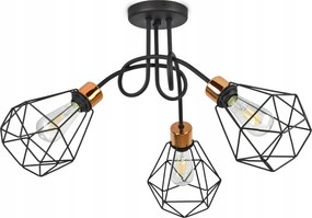 Függő lámpa Csillár Plafon Gyémánt Réz Led