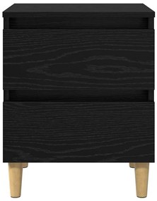 vidaXL Ágy szekrények 2 pcs Fekete tölgy 40 x 35 x 50 cm Faanyag