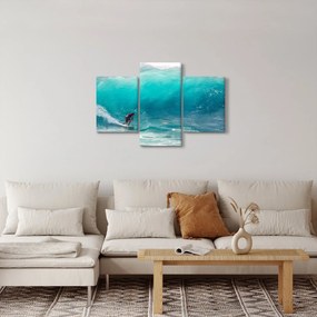 Szörfösök képe a hullámokban (90x60 cm)