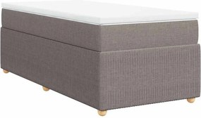 vidaXL tópszínű szövet rugós ágy matraccal 90 x 200 cm