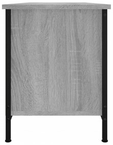 szürke sonoma színű szerelt fa TV-szekrény ajtókkal 102x35x45cm