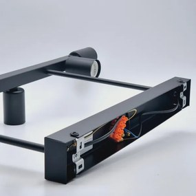 Csillár rúdon ASTRID 6xE27/60W/230V fekete