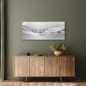 Kép - ezüst táj (120x50 cm)