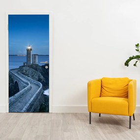 Fotótapéta ajtóra - Világítótorony és a tenger (95x205cm)