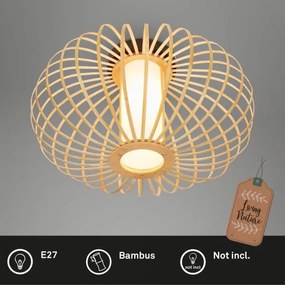 Briloner 3759011 - Mennyezeti lámpa 1xE27/10W/230V átm. 40 cm bambusz