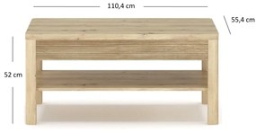 Dohányzóasztal Mindi (artisan tölgy). 1053051
