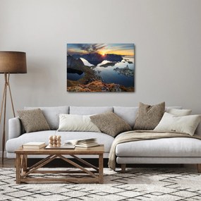 Kép - Hegyi táj, Norvégia (70x50 cm)