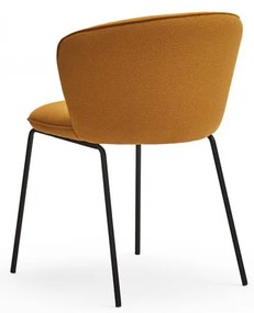 Mustársárga kárpitozott étkezőfotel szett 2 db-os Add – Teulat