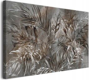 Faliképek a nappaliba Virágok Levelek Monstera Fali dekoráció 80x120