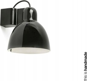 Faro Venice fali lámpa, fekete, kerámia ernyő, E27, 15W