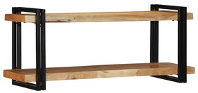 fali polc 110x33x45 cm tömör fa akácfa