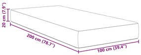 Zsebtavas Matrac Krém Közepes 100x200x20 cm Szövet