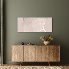 Kép - Bézs színű levelek N⁰6 (120x50 cm)