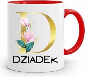 Piros Bögre Ajándék Nagypapának, fényképes nyomattal