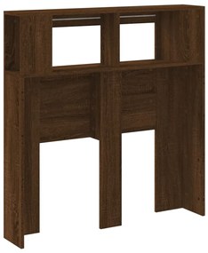 barna tölgyszínű szerelt fa LED-es fejtámla 100x18,5x103,5 cm
