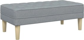 vidaXL pad párnával Világosszürke 113 x 57 x 39 cm szövet