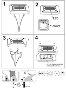 Globo 33414Q-2 - KÉSZLET 2x LED Napelemes lámpa SOLAR LED/0,8W/1,2V IP44