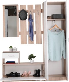 Akasztós szekrény, sonoma tölgy/fehér, ASTER