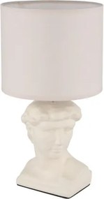 Globo 21732CU Asztali lámpa, kerámia bézs színű, textil bézs színű, kábel PVC fehér, billenőkapcsoló a kábelen, ø: 175mm, M: 330mm, kábel hossza 1300mm, 1x E14 40W 230V izzó nélkül