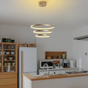 Aranyszínű LED függőlámpa ø 50 cm Simit – Opviq lights