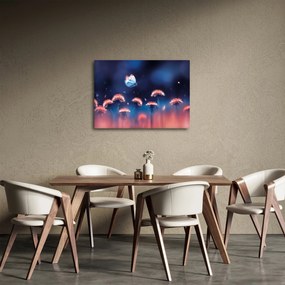 Pitypang képe kék pillangóval (70x50 cm)