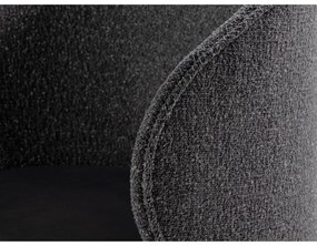 Sötétszürke bársony fotel Inez – Micadoni