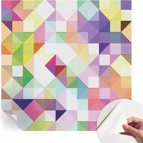 Design fali fotótapéta öntapadós Színes formák 250x250 cm