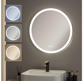 Brilagi-LED dimmelhető, páramentesítő fűtéssel ellátott tükör LED háttérvilágítással ALU PRO LED/18W/230V Ø 60 cm IP44 fekete