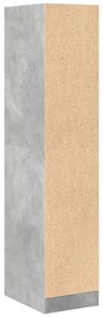 betonszürke szerelt fa patikaszekrény 30 x 41 x 144,5 cm