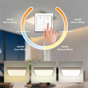 Brilagi - LED mennyezeti lámpa POOL LED/36W/230V 3000/4500/6000K 40x40 cm bézs