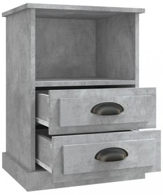 2 db betonszürke éjjeliszekrény 43 x 36 x 60 cm