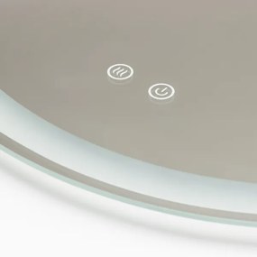 Brilagi-LED dimmelhető fürdőszobai tükör beépített fűtőfunkcióval és háttérvilágítással AVA ECO LED/11,5W/230V átm. 60 cm IP44