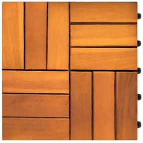 Casaria® Fa csempe akác mozaik - készlet 11, 30x30cm