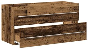 antik fa szerelt fa mosdószekrény 100x38,5x48 cm