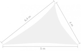 fehér háromszögű oxford-szövet napvitorla 4 x 5 x 6,4 m