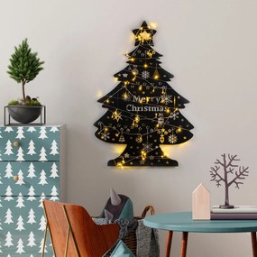 XMASBLACK fém karácsonyi fényfüzér, 70×100 cm
