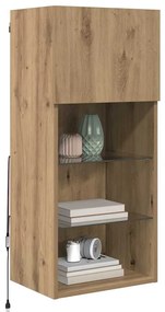 vidaXL Fali TV szekrények 2 pcs Artisan tölgy 40,5 x 30 x 90 cm