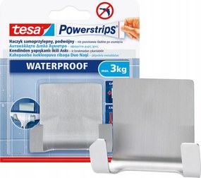 Fürdőszobai öntapadós akasztó Tesa Powerstrips Ezüst Fém 3 kg