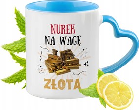 Búvároknak Kék Bögre Szív Alakú Füllel Ajándék