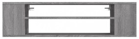 szürke sonoma színű szerelt fa függő TV-szekrény 100x30x26,5 cm