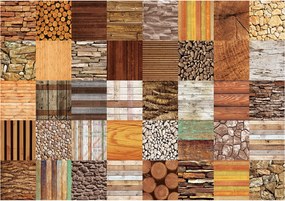 Tapéta Natura Loft Minimalizmus Fa Kő Rusztikus Vinyl 254x184 +ragasztó