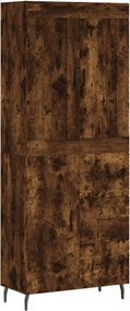vidaXL füstös tölgy színű szerelt fa magasszekrény 69,5 x 34 x 180 cm