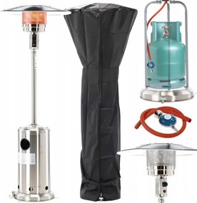 Rozsdamentes acél kerti gázmelegítő 221 cm 62112