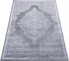 Szőnyeg 200x290 Klasszikus Nappali Szürke Fényes Szuper Minőség Puha