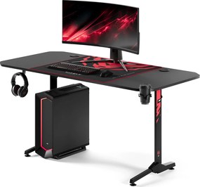 Gamer asztal 160 cm fekete: Diablo X-Mate 1600