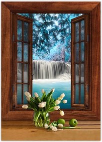 Poszterek 50x70 Kék vízesés