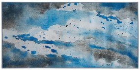 Szürke és kék szőnyeg 80 x 150 cm BOZAT Beliani
